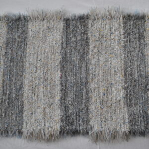 Fluffy Rug, Wide Stripe Greys, 26x18